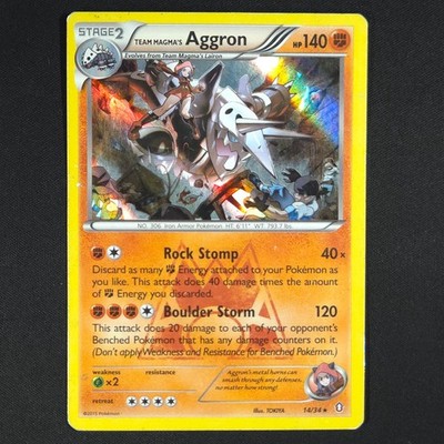 Team Magma's Aggron 14/34 Holo - Double Crisis - Pokemon Card