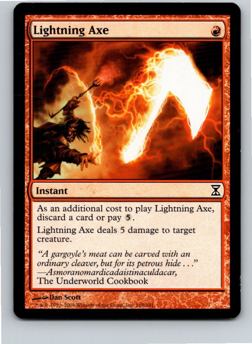 Magic the Gathering Lightning Axe Time Spiral MTG Free Shipping!