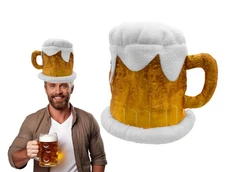 Nicky Bigs Novelties Beer Mug Hat Funny Foam Beer Stein Costume Headwear Plush