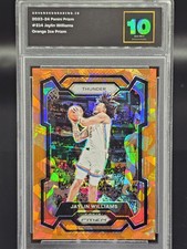 Jaylin Williams - 2023-24 Panini Prizm Orange Cracked Ice  #214 Thunder 