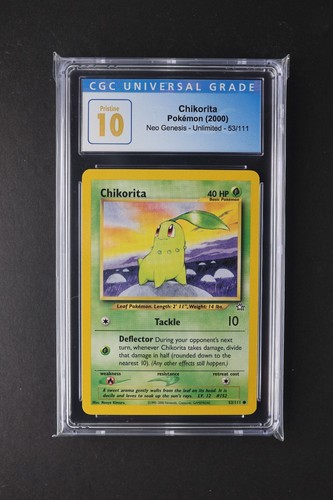 Chikorita (Unlimited) graded CGC 10 for sale on eBay