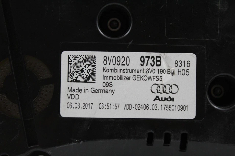 Speedometer Hatchback E-tron MPH Fits 2016-2018 AUDI A3 OEM #40913 - Image 3 of 4
