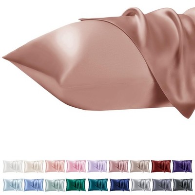 2er Set Satin Kissnbezug 40 x 80 mit Zip,Weich wie EIN Silk Pillowcase,wie Se...