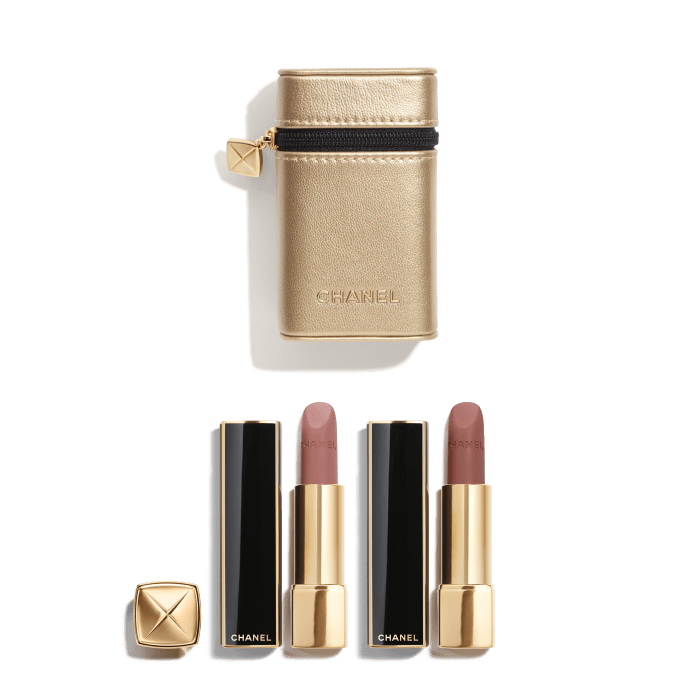 CHANEL ROUGE ALLURE VELVET 限定4色セット Chanel ROUGE ALLURE VELVET Lipstick Set Pouch Gold Case 478