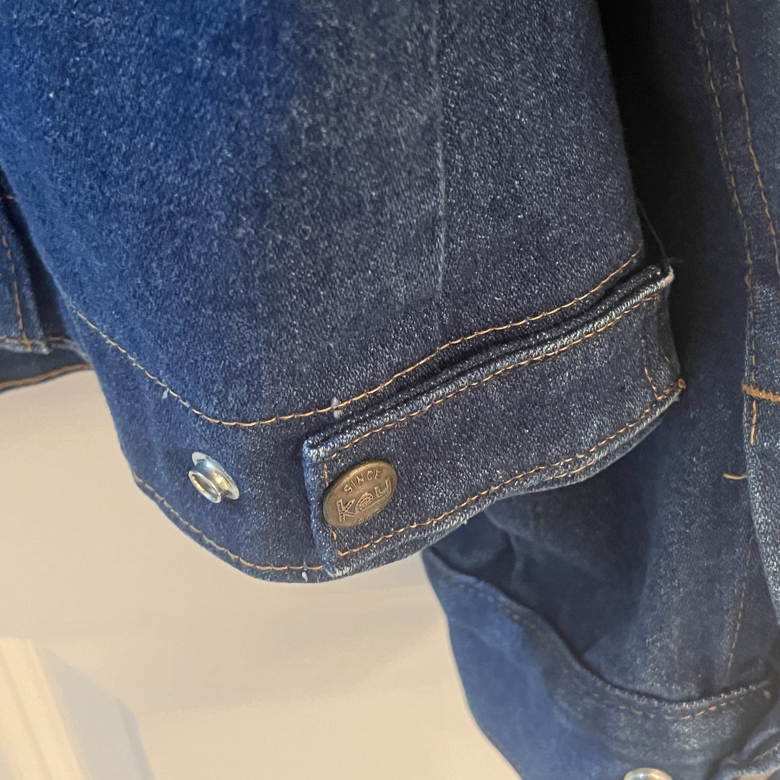 Vintage Key Imperial Denim Jacket Blue Jean Men 44 L 44L Long Large USA Made