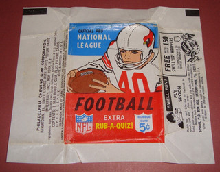 Vintage 1967 Philadelphia Football Card Swell Gum 5¢ Wax Pack Wrapper ONLY