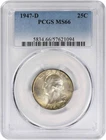 1947-D Washington Silver Quarter MS66 PCGS