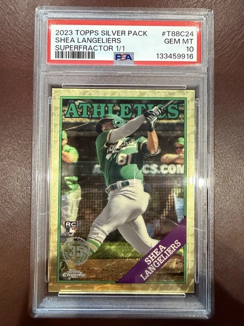 2023 Topps Silver Pack Shea Langeliers RC 1/1 SUPERFRACTOR #T88C24 PSA 10!!!