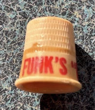Rate Funk’s  “G” Hybrids Plastic Advertising Thimble