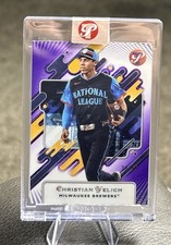 2025 Topps Pristine - Christian Yelich #289 Purple Refractor /99 Encased Version