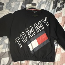 Tommy Hilfiger Sport Women's Pullover Sweatshirt Logo Black Size L