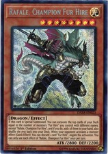Yugioh Rafale, Champion Fur Hire DASA-EN023 1st Edition Secret LP/MP