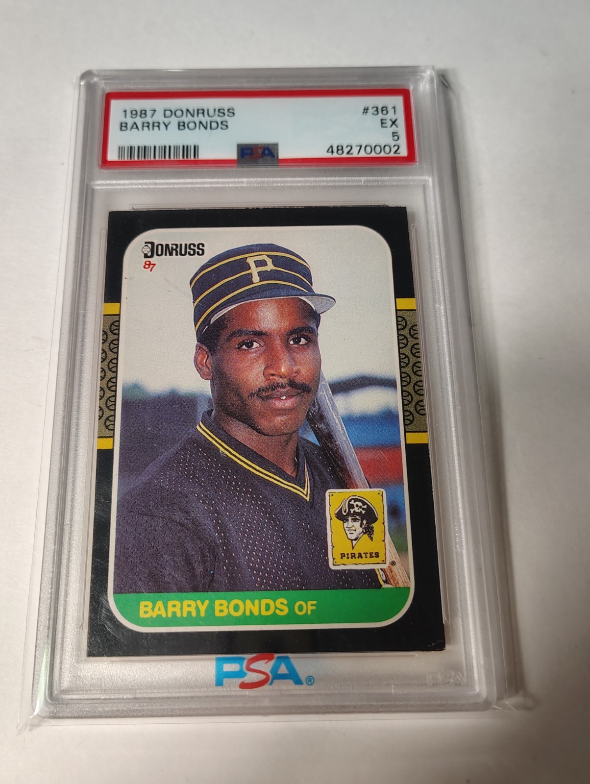 1987 Donruss Barry Bonds #361 Rookie PSA 5