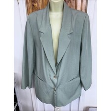 Vintage 80s/90s Alfred Dunner Sage Green Light Blazer Jacket