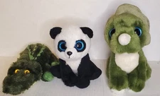 Lot Of (3 Assorted Plush Toys) Mixed  Animals Variety Of Brands