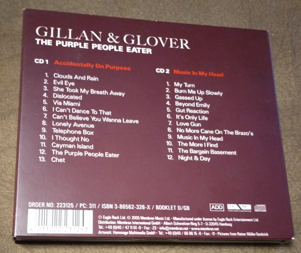 GILLAN & GLOVER -- The Purple People Eater -- 2CD -- Digipak -- Hard Rock --2005 - Bild 2 von 4