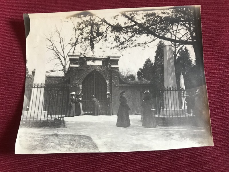 Vintage Washington DC 1903 Photo Ladies at Washington Monument Entrance Gate