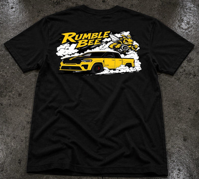 Dodge Ram Rumble Bee SRT| Black T-Shirt | Front & Back Graphic Tee