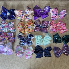 JOJO SIWA Hair Bows - Lot of 16 Size Large 6  -8  