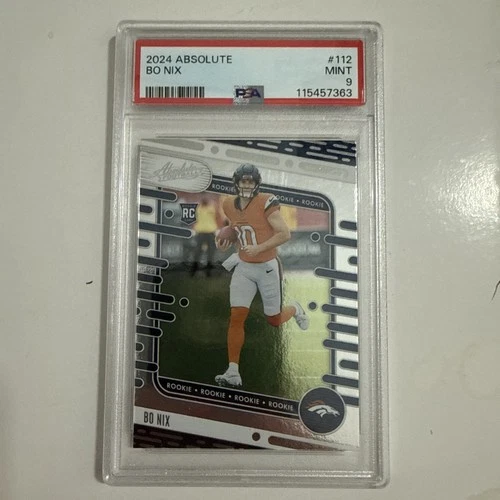 PSA 9- 2024 Panini Absolute - Rookies Bo Nix #112 (RC) Denver Broncos Football