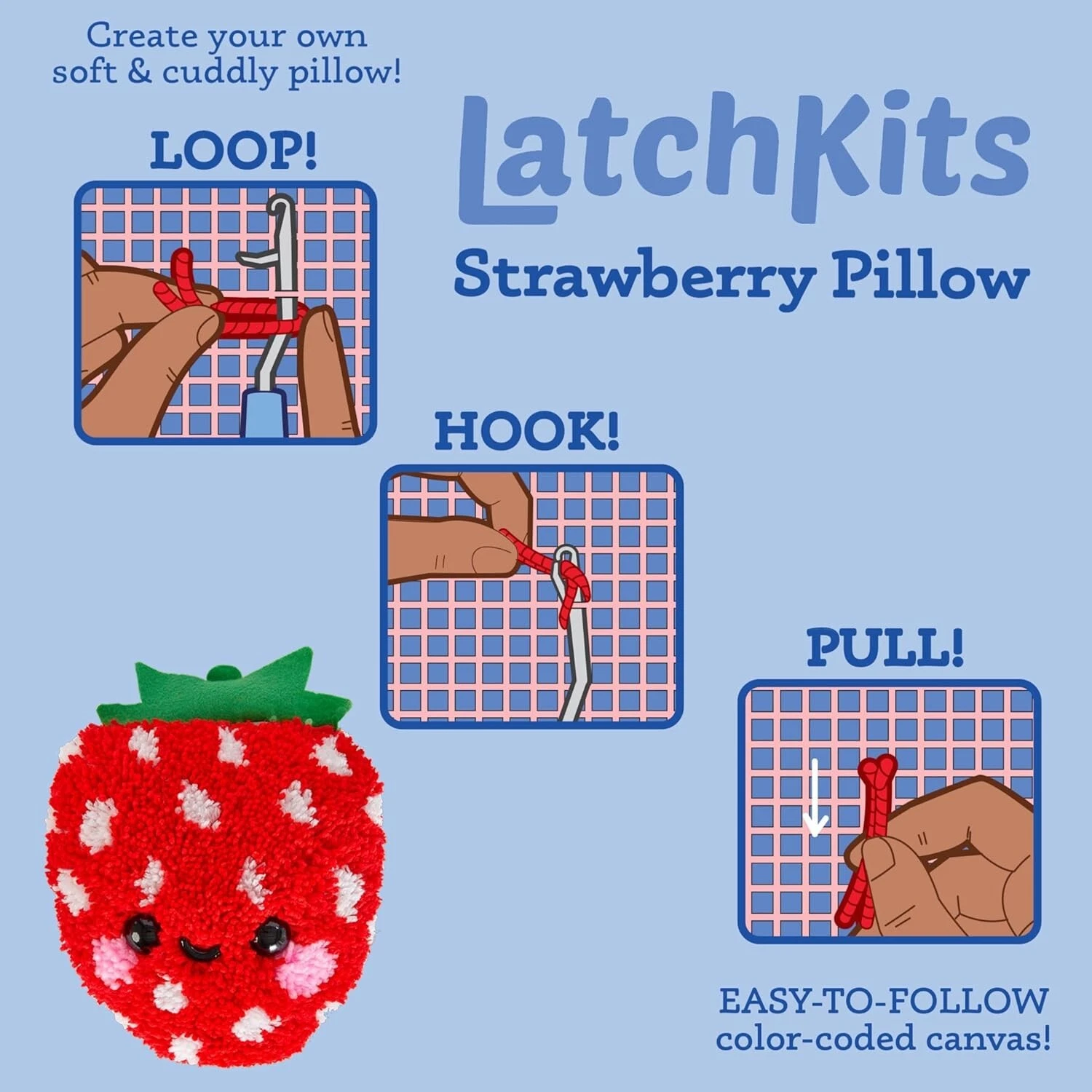 Cute Orange Cat Stars Sky Colorful Latch Hook Rug Kits Printed