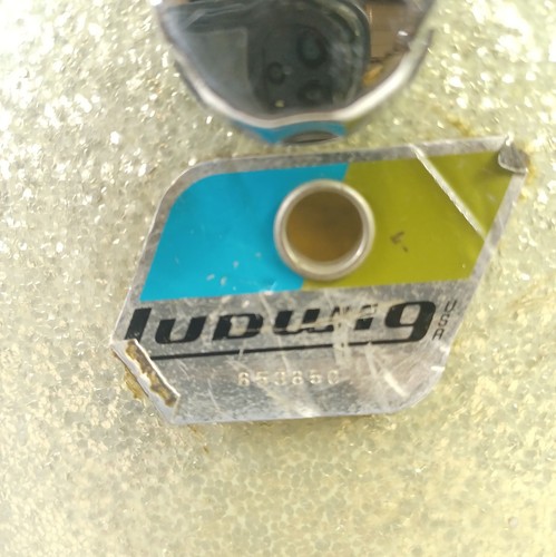 Ludwig 12x15"3Ply Silver Sparkle Marching Snare Drum Vintage70s Maple Blue/Olive - Picture 2 of 13