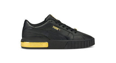 PUMA CALI STAR WOMENS TRAINERS US 10 BLACK LEATHER