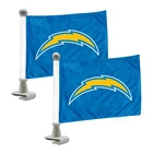 Football Los Angeles Chargers Flags Set of Two Car Hood Trunk 4"x6" Double Sided