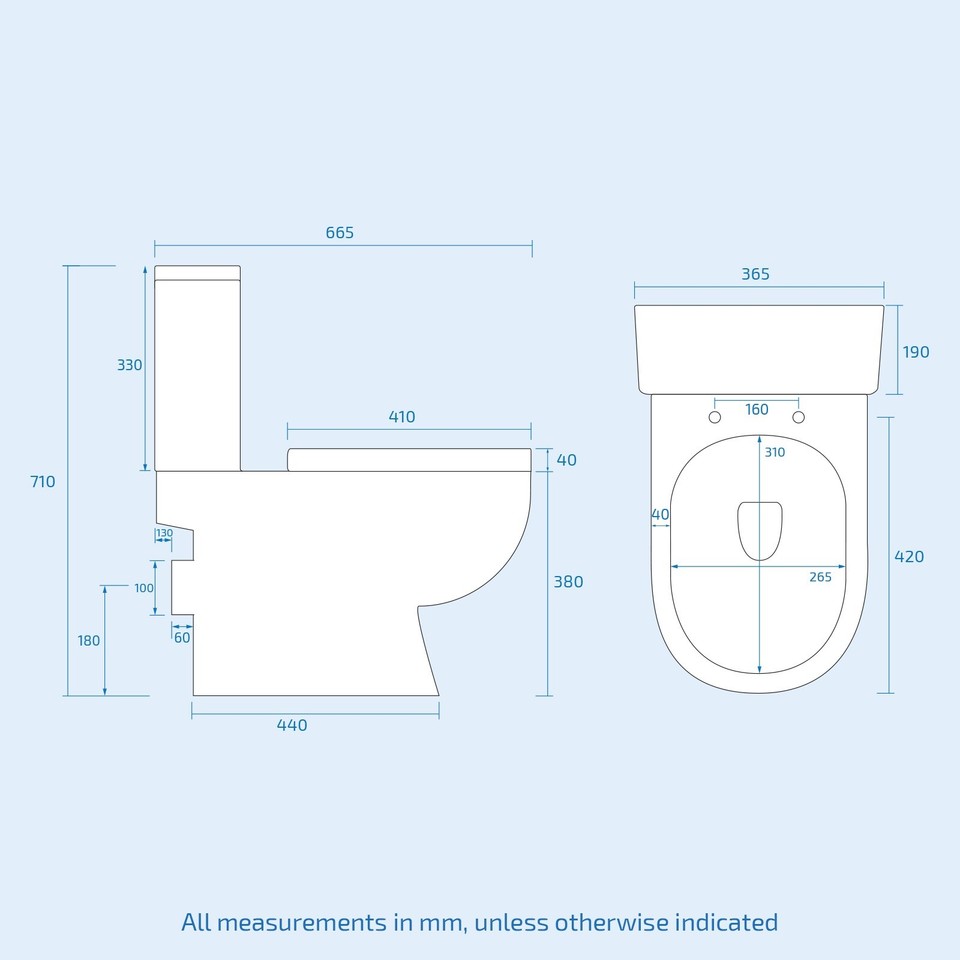 Modern White Close Coupled Toilet 550mm Basin Vanity Unit & Round Bath