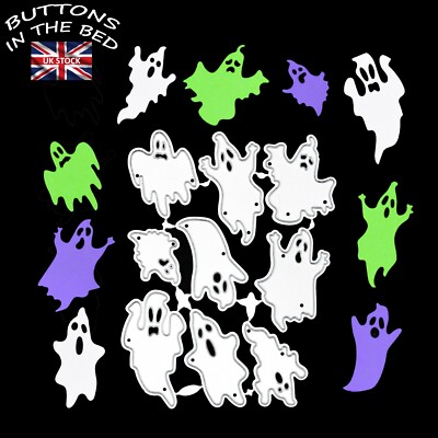 9 Geist Metall Stanzformen, Geister, Halloween, Schablone, Kartenbasteln, Basteln, B4