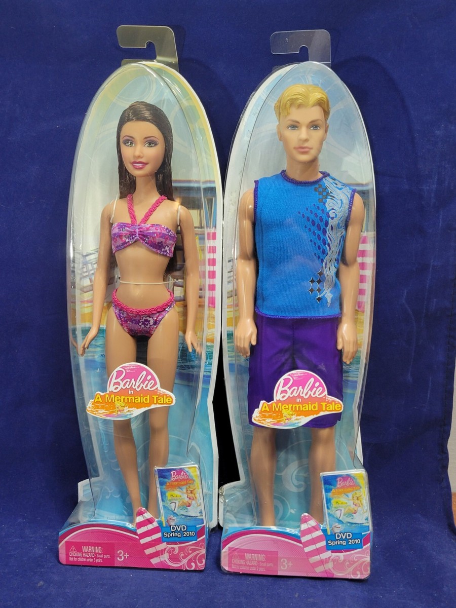 Barbie in A Mermaid Tale Mattel Ken Hadley #R4201 #R4203 2009 NEW