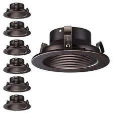 4 INCH Recessed Can Light Trim with Metal Step Baffle
