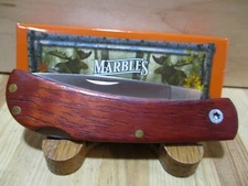New Marbles Wood Lockback Folding Pocket Knife - MR470