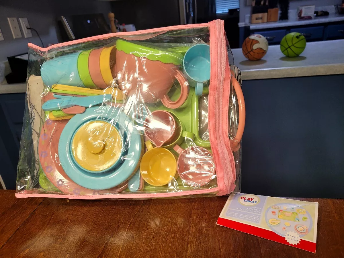 Play Circle By Battat 34 Piece Colorful Kitchen Playset NWT Never