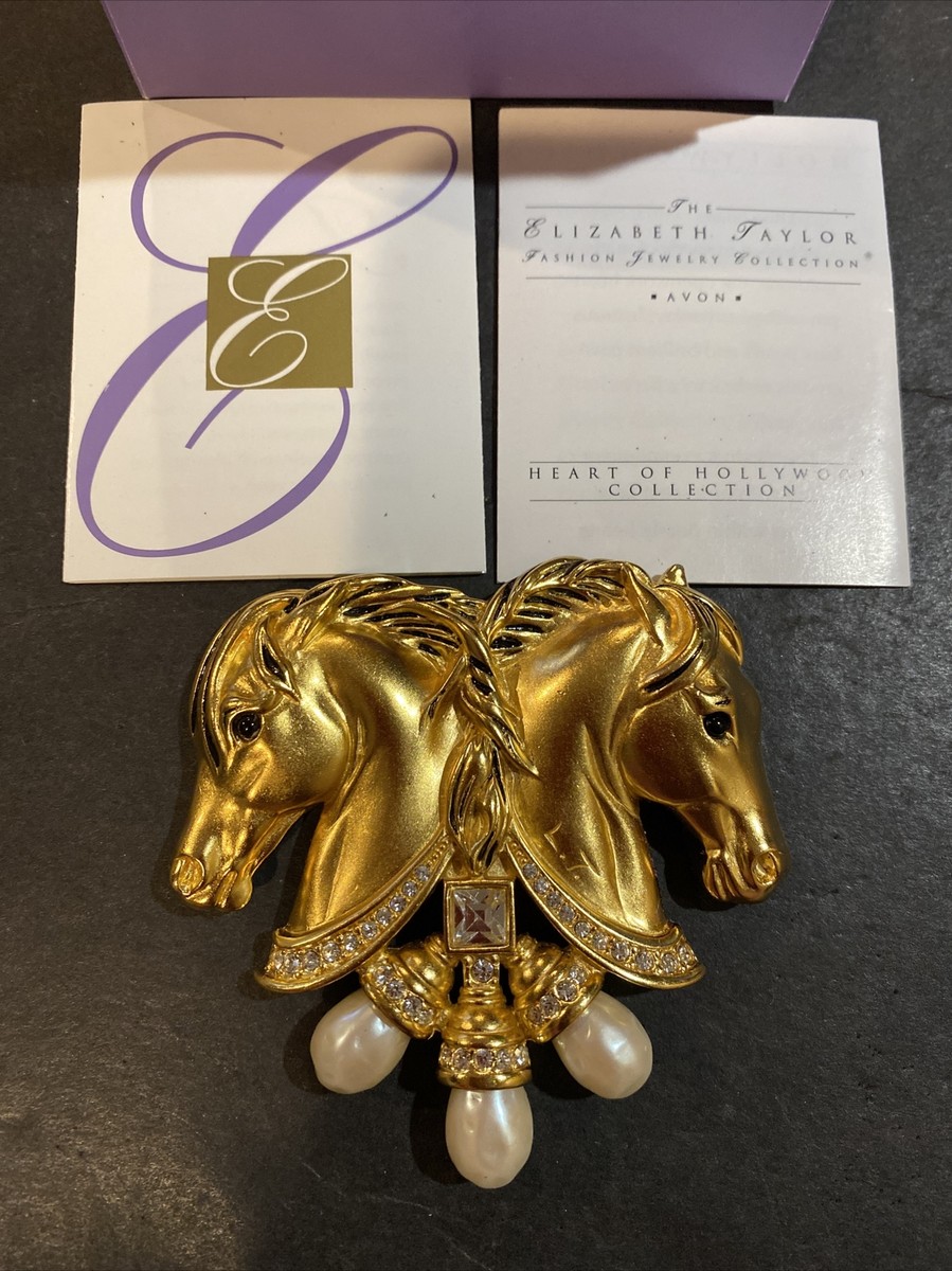 Elizabeth Taylor for Avon ホース　ブローチ　ストーン Elizabeth Taylor for Avon ホース ブローチ ストーン