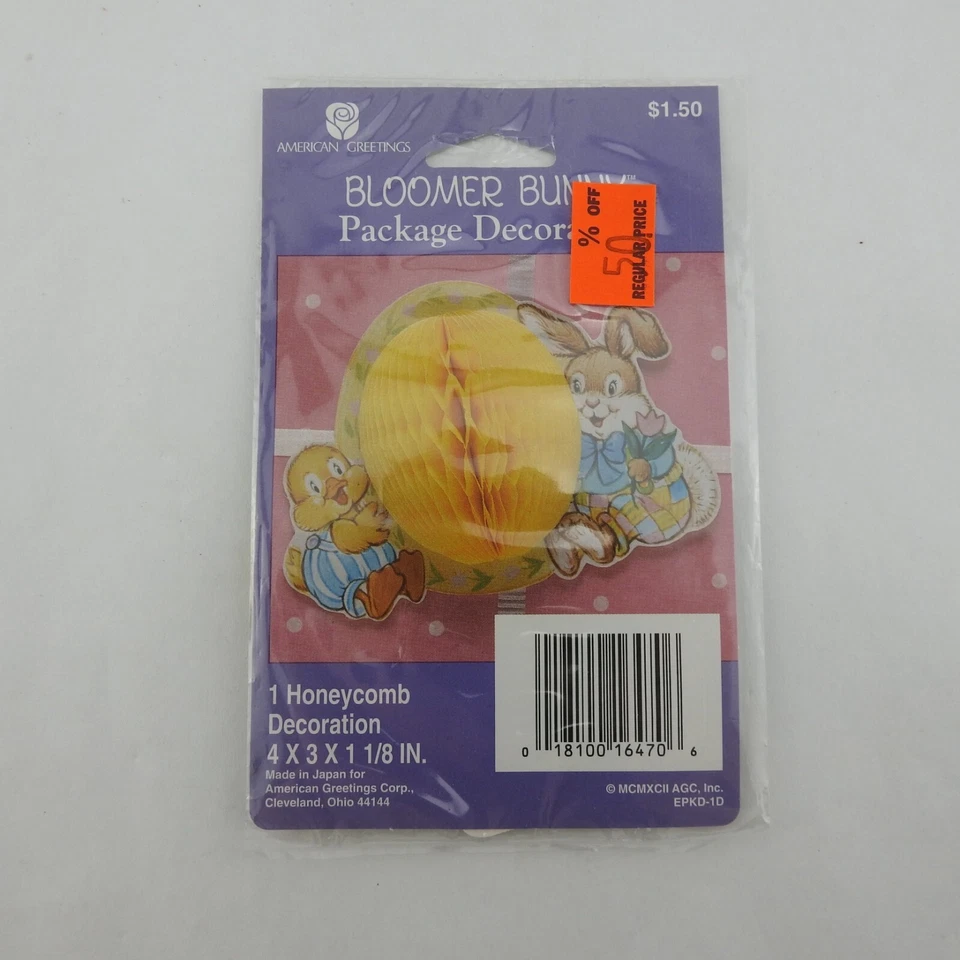 Papel decorativo de Pascua vintage panal conejito huevo de pato 4"x3" nuevo sellado Foto 3 de 4