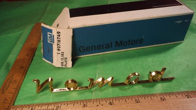 BU96 Chevrolet Nomad Tailgate Emblem Vintage Gold Script 1955-7 #3716749 NOMAD