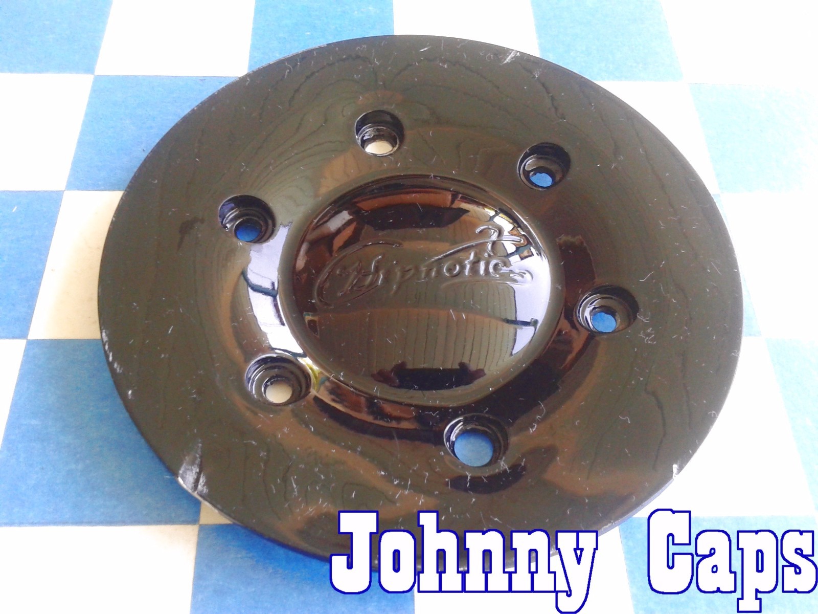 HIPNOTIC Wheels [23] BLACK Center Caps 280L160L Custom Wheel Center Hub Cap (1)