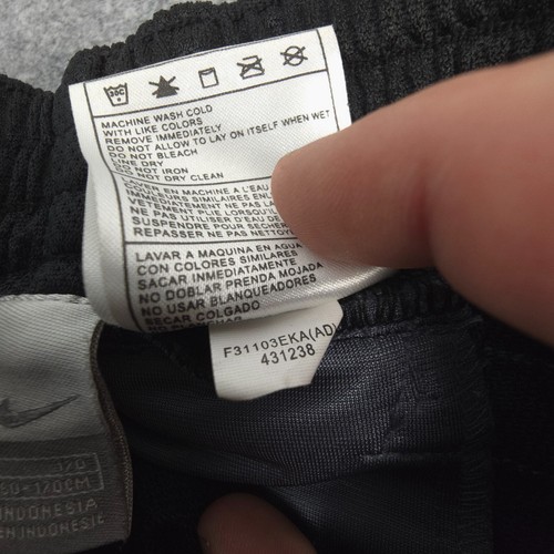 Vintage Nike Track Pants kids XLARGE Black Snap Activewear Lightweight Size XL - Picture 6 of 12