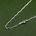 Genuine 925 Sterling Silver 1.2mm Satellite Curb Necklace Beads @ 1cm 14”-24"