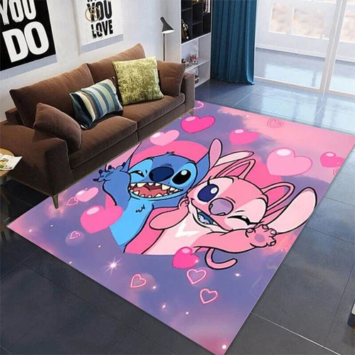 Lilo Stitch Cartoon Boden Teppich Schlafzimmer Doormat Wohnzimmer MatteDE - Bild 2 von 31