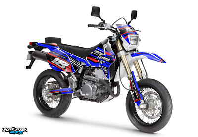 Graphics Kit for Suzuki DRZ400 SM S E (All Years) Warrior Series-Red Blue