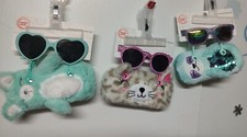 Wonder Nation Kids Sunglasses  Faux Fur Case Purse Set CHOOSE CLAR