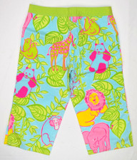 Vintage Lilly Pulitzer Pants Y 14 Adult XS/S 90s Jungle Animal Capri Clam Digger