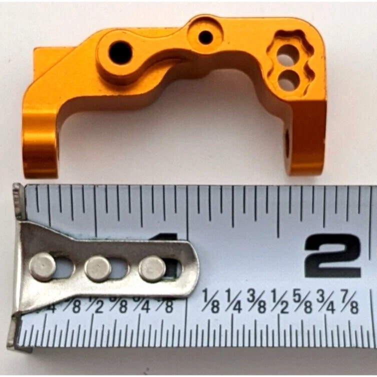 STRC Anodized Aluminum RC Suspension Parts Lot(12) Orange Knuckle Caster Hub - Image 4 of 4