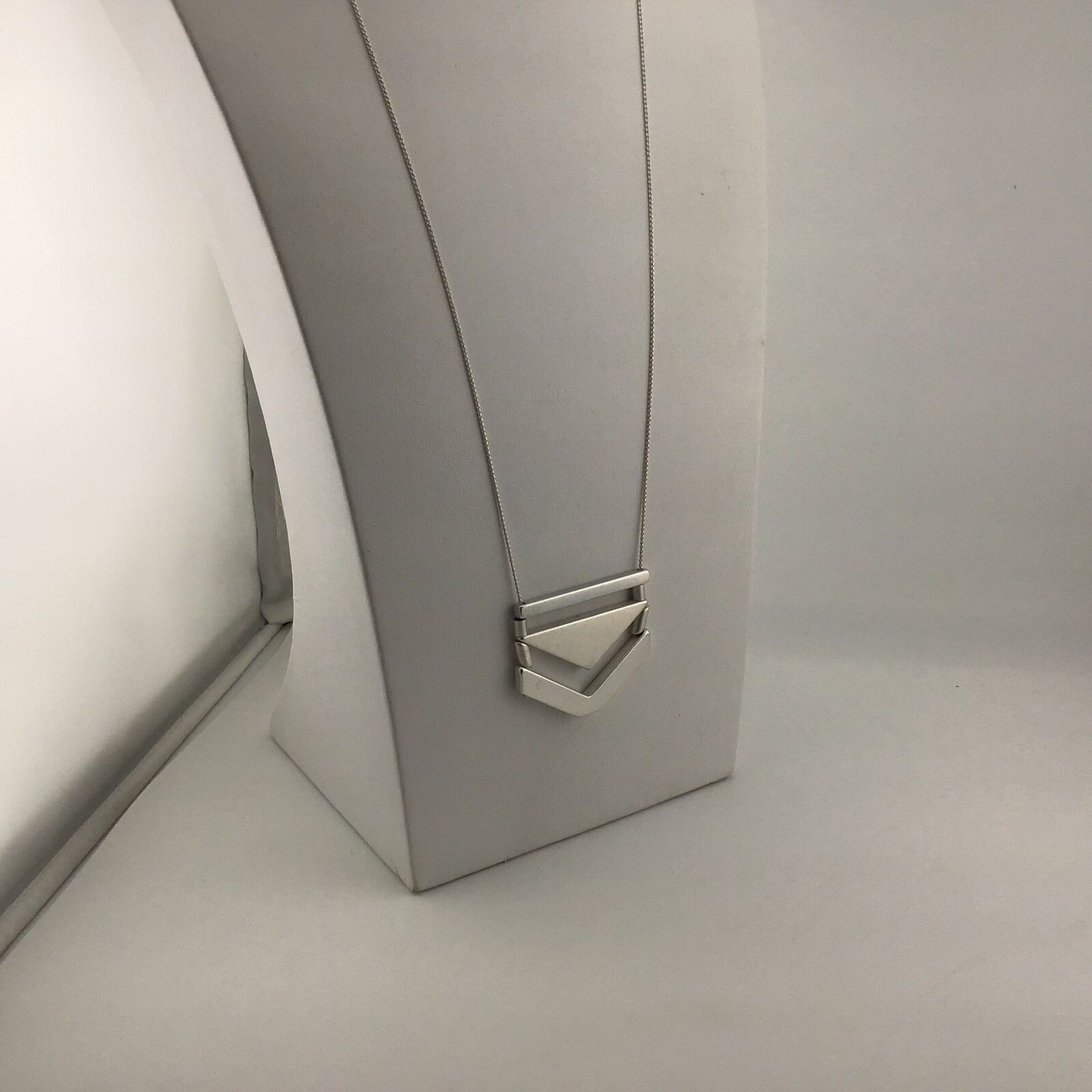 SilverT Necklace Modernist Stackable Fashionable … - image 1