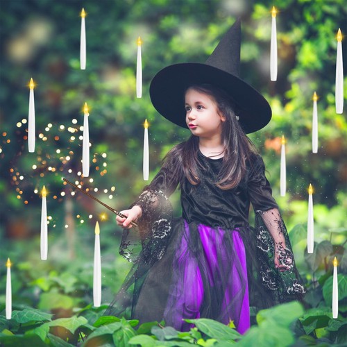 Floating Candles with Wand 10 Pack Halloween Flameless Candles Battery Operat... - Picture 6 of 6