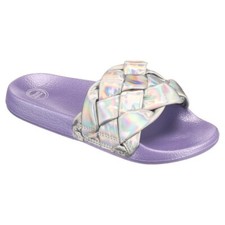 Wonder Nation Girls Braid Slide Sandals Size 12/13 Purple
