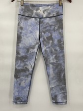 Athleta Girl Size XL 14 Printed Chit Chat Camouflage Gray Tights