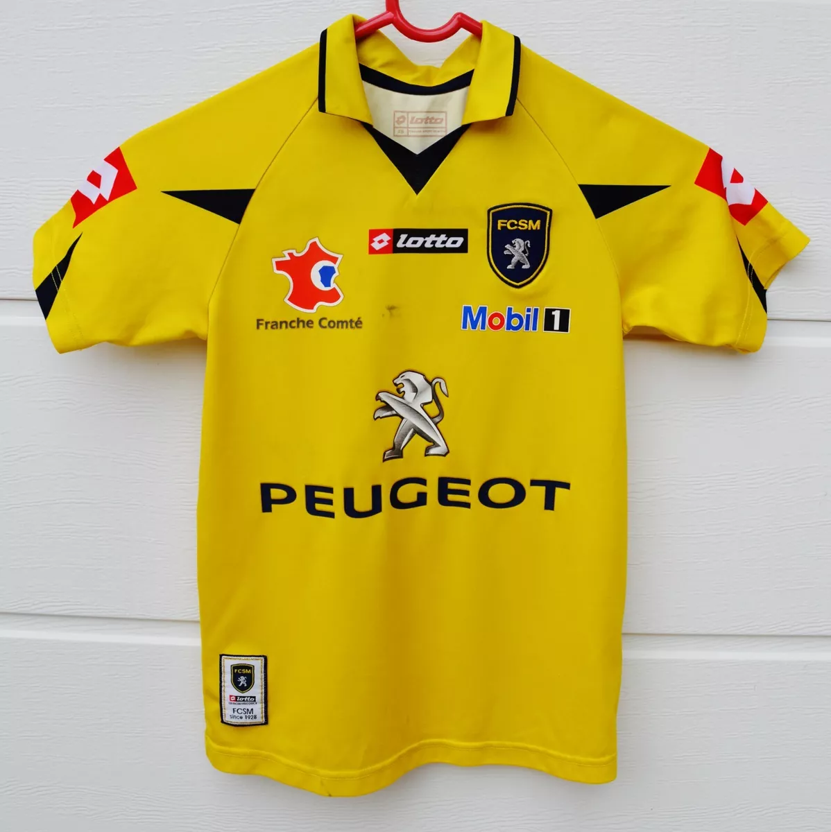 MAILLOT FOOT XS FCSM Sponsors PEUGEOT MOBIL 1 LOTTO FRANCHE